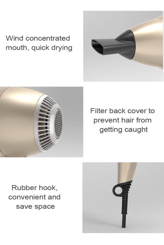 Rotating Nozzle Quick Drying 145mm Portable Hair Blow Dryer